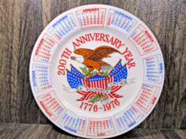Vintage 1975 USA Bicentennial 200th Anniversary Year 1776-1976 Calendar Plate - £11.66 GBP
