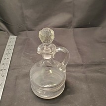 Vintage Glassware Glass Cruet Vinegar w/ Prism Stopper - £7.50 GBP