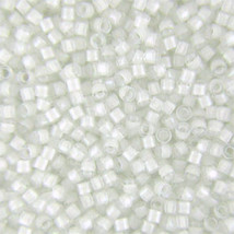 Miyuki Delicas 11/0, Crystal Lined White 066, 50g glass delica beads - $14.50
