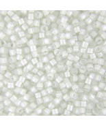 Miyuki Delicas 11/0, Crystal Lined White 066, 50g glass delica beads - £11.32 GBP