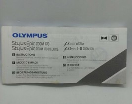 Olympus Stylus Epic Zoom 170/170 Deluxe/MJU-II 170VF Instruction Manual ... - $9.85