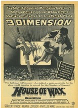VERY  RARE   HOUSE  OF  WAX   MAGAZINE  AD   ORIGINAL  FULL  PAGE   !! - $49.99