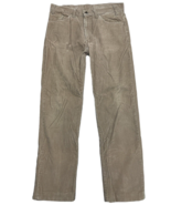 Vintage 80s Levis 519 Brown Corduroy Pants Straight Leg White Tab Measur... - £34.79 GBP