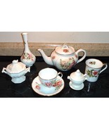 Grace&#39;s Tea Ware Rose Teapot &amp; Misc. Vase Teacup Sugar Bowl 7pc/ Royal H... - £46.90 GBP