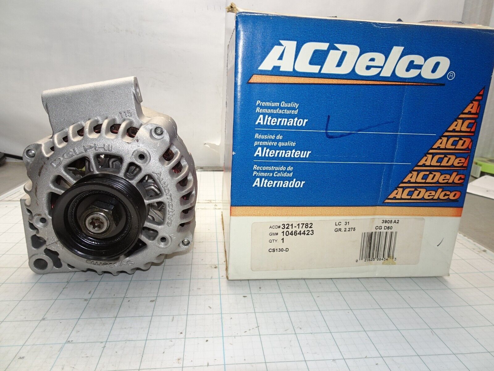 GM 10464423 Alternator ACDelco 321-1782 102 Amp OEM General Motors NO Co... - $97.73