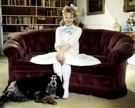 Pollyanna Hayley Mills posing with pet dog 8x10 Photo - £6.26 GBP