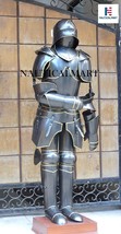 15th Century Gothic Knight Full Suit of Armor Great Knight Wearable Costume, Pla - £718.62 GBP