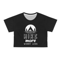 Personalized Crop Tee: Hike More, Worry Less - Printed Graphic, Silk Tou... - £28.99 GBP+