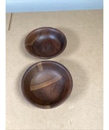Set Of 2 Real Walnut Dessert Salad Bowls By Vermillion  - €12,73 EUR