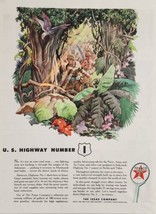 1943 Print Ad Texaco Oil &amp; Gas US Army Soldiers in Jungle World War 2 - $20.68