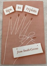 Smith Corona Typewriter Tips to Typists Booklet Pamphlet Advertising Vintage - £9.83 GBP