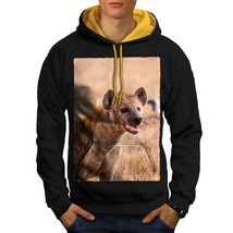 Wellcoda Laughing Hyena Funny Dog Mens Contrast Hoodie - $44.27