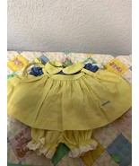 Vintage Cabbage Patch Kids Dress With Shoulder Ties &amp; Matching Bloomers - $1,745.64 MXN