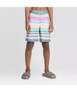 art class™ Boys&#39; Heathered Striped Swim Trunks ~ 12 Husky ~ UPF 50+ Prot... - $20.46 CAD