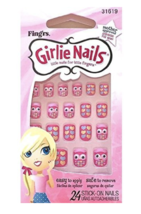 Fing&#39;rs Self Stick Girlie Nails,Sassy Serena, 24 Count - £7.06 GBP