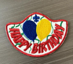 Girl Scouts Happy Birthday Iron On Embroidered Patch - £2.74 GBP