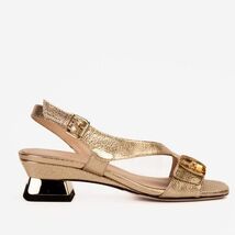 The Iconic Gold Leather Women Sandal image 3