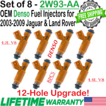 OEM x8 Denso 12-Hole Upgrade Fuel Injectors for 2004-05 Jaguar Vanden Plas 4.2L - $188.09