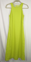 Duc Duy Women&#39;s Size Small Yellow Woven Fabric Zip Back Midi Dress - £19.57 GBP