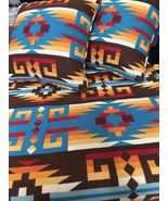 PENDLETON 2pc NORTHWESTERN THROW BLANKET/DECO PILLOW 100% PURE VIRGIN WOOL LOVED - $321.47