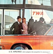 US Airlines TWA 1964 Advertisement Aviation Collectible Taxi Cab Car DWII4 - $18.07 CAD