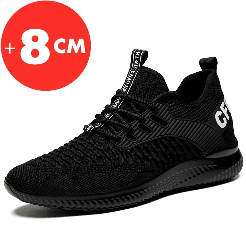 Sneakers Man Elevator Shoes Height Increase Shoes for Men Insoles 8CM Sports Hei - £57.28 GBP