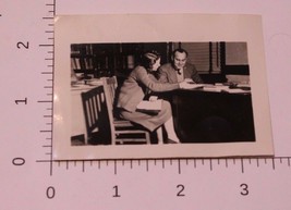 Vintage photo of a man and woman hard at work in an office setting BI1 - £3.10 GBP