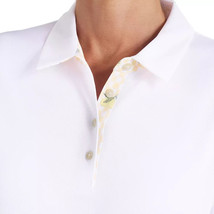 PUMA Women&#39;s Pique Accent Golf Polo Short Sleeve White/Yellow lemon trim... - $655.06 MXN