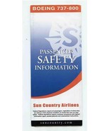 Sun Country Airlines Boeing 737-800 Passenger Safety Information Card Re... - £13.95 GBP
