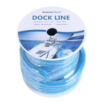 Double Braided Nylon Dock Lines 9500 Lbs Breaking Strength (L:50 Ft. D:3/4 Inch  - £57.75 GBP