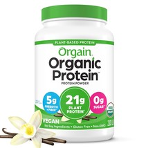 Orgain Organic Vegan Protein Powder, Vanilla Bean - 21g Plant Based Protein, Glu - £49.16 GBP