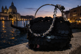 handmade crochet bag- Handmade evening bag - $69.30