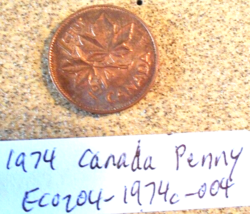 1974 Canada Penny Rim Strike/Alignment Errors; Vintage Old Coin Foreign Money - £6.21 GBP