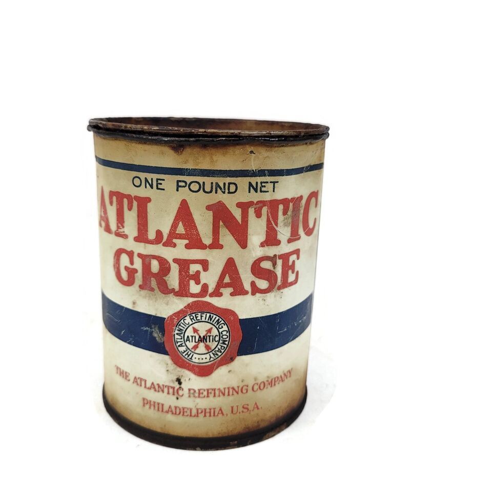 Vintage Atlantic Refining Co Grease 1 Lb Can Motor No 1 Gas Service Stat... - $29.09