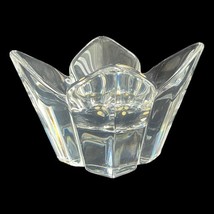 Orrefors Crystal Art Glass Sweden Lars Hellsten Lotus 4 Petal Bowl 3x5&quot; ... - $17.81