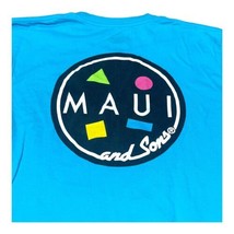 Maui &amp; Sons Blue T Shirt Mens Womens Medium California Surf Shop Souvenir - £14.70 GBP
