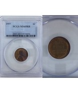 1957 Lincoln Cent 1C PCGS MS65RB - Colorful Rainbow Toning 20180016 - £21.66 GBP