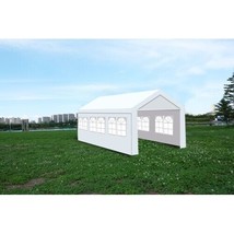 10&#39;x20&#39; Heavy Duty Carport Gazebo, Canopy Garage, Car Shelter with Windows - £869.13 GBP