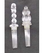 2 Mikasa Lead Crystal Wine Bottle Stoppers Monterey &amp; 2000 Y2K Millenniu... - $19.35