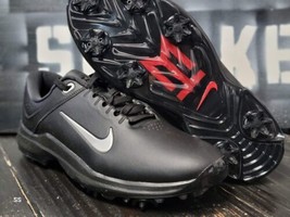 Nike TW20 Spiked Tiger Woods Golf Shoes Black/Silver Spike CI4510-001 Me... - $111.27