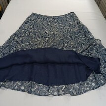 Notations WYRK0027 Women's Blue/White Paisley Side Zipper Skirt Size 1X  image 12