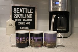 Color Changing! Seattle Skyline ThermoH Exray Ceramic Coffee Mug - £11.84 GBP