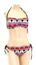 Guess 2-Piece Multicolor Bandeau Bikini Swim Suit Women&#39;s L NWT - $74.24
