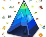Teepee Tent  Pop Up Playhouse  for Kids with Portable Storage Bag Blue - $27.98