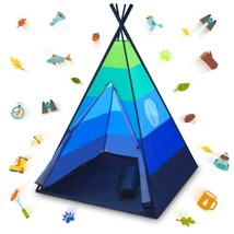 Teepee Tent  Pop Up Playhouse  for Kids with Portable Storage Bag Blue - £22.31 GBP