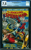 Amazing Spider-Man # 125..CGC Universal 7.5 VF- grade..1973 origin Man-Wolf-ea - £90.22 GBP