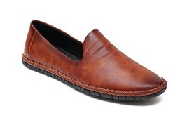 Mens Nagra Jutti Mojari Shoe skid resistant loafer US size 7-11 Tan Cushion Sole - £29.26 GBP