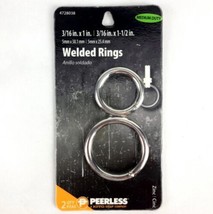 Peerless Welded Rings 2 Qty Med Duty 3/16&quot; x 1&quot; &amp; 3/16&quot; x 1-1/2 Zinc - $7.18