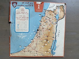 Antiguo mapa vintage de Israel incluyendo el Sinaí 1970’s con distancias - $20.03