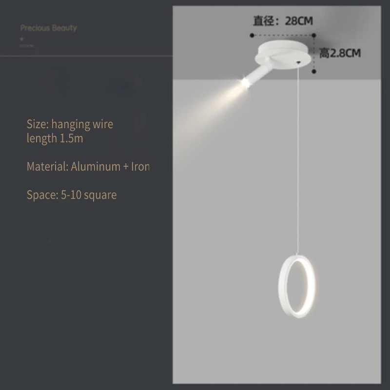 side Pendant Ceiling Lamp New  Light  With Spotlight minimalist Small Chandelier - £193.91 GBP